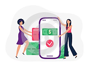 Digital banking pay and receive money in bank app