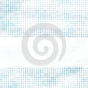Digital binary background by ones and zeros. Vector pattern