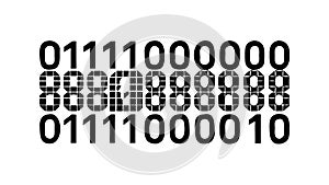 Digital Binary Code Abstract Matrix Pattern Background, vector design Generative AI