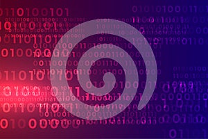 Digital binary code algorithm stream matrix background