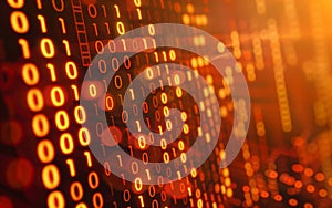 Digital binary code background with numbers,data technology or computer engineering concepts