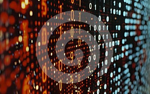 Digital binary code background with numbers,data technology or computer engineering concepts
