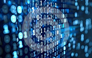 Digital binary code background with numbers,data technology or computer engineering concepts