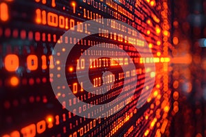 Digital Binary Code Background for Technology and Programming Concepts Generative AI