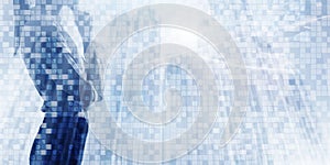 Digital Binary Code Business background. Matrix Abstract futuristic wallpaper.