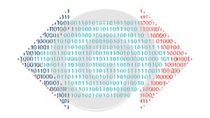 Digital Binary Code Data Stream Abstract Vector, vector design Generative AI