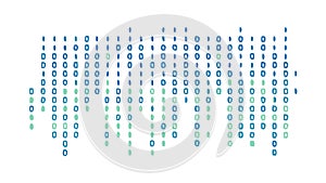 Digital Binary Code Data Stream Flow, vector design Generative AI