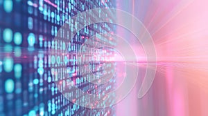 Digital binary code data streaming with network light trails