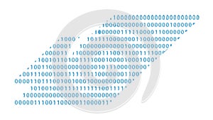 Digital Binary Code Flow Background, Technology Data Stream Vector, vector design Generative AI