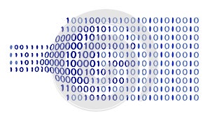 Digital Binary Code Icon: Programming, Data Computer Science, vector design Generative AI