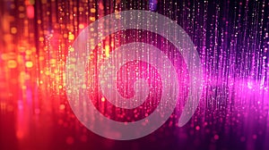 Digital Binary Code Matrix Background, 3D Rendering of Modern Technology Data Network