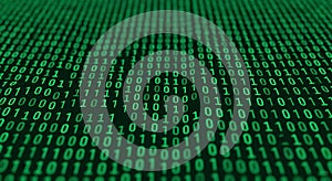 Digital Binary Code Matrix Concept for Technology and Data Representation
