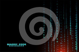 digital binary code matrix pattern background design