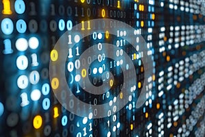 Abstract Binary Code Data Stream Background