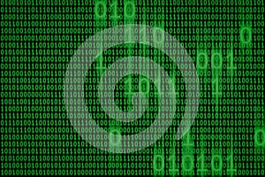 Digital binary computer data and streaming code concept background
