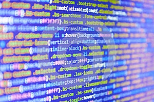 Digital binary data on computer screen.