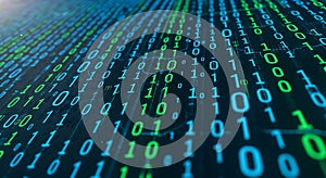 Digital Binary Data Flow Background