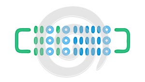 Digital Binary Data Flow Coding Icon, vector design Generative AI