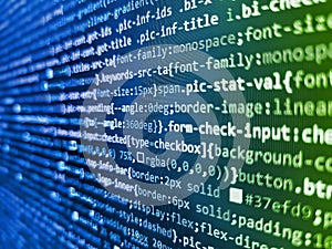 Digital binary data and Secure Data Concept. Hacker background. Future technology creation process. Computer program. Programming