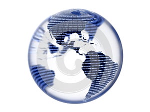 Digital Binary Earth Globe