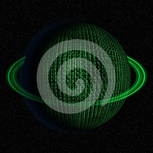 Digital IT binary world