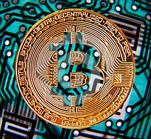 Digital bitcoin cryptocurrency