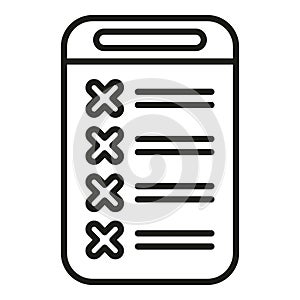 Digital blacklist icon outline vector. Business user