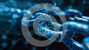 Digital Blockchain Concept Illustrating Secure Data