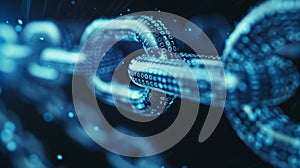Digital Blockchain Links in Cyberspace