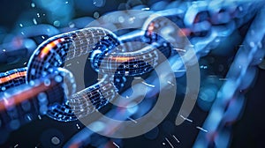 Digital Blockchain Links Representing Secure Data Exchange