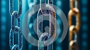 Digital Blockchain Network with Linked Chains Concept