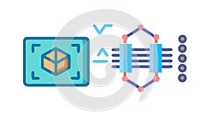 Digital Blockchain Technology Data Security Network Vector, vector design Generative AI