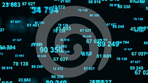 Digital blue background. Information code. Binary computer code. 3d rendering