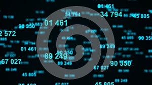 Digital blue background. Information code. Binary computer code. 3d rendering