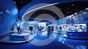 digital blue innovation background