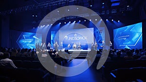 digital blue innovation background