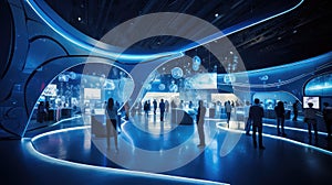 digital blue innovation background