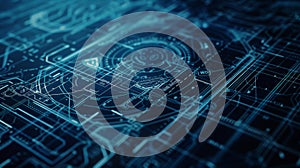 A digital blueprint of interconnected shapes and lines mapping out the intricate and precise logic that underpins the