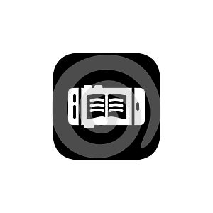 Digital book icon. Online Learning icon. Perfect for application, web, logo and presentation template. icon design solid rounded