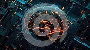 Digital Brain: Artificial Intelligence Concept