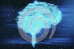 Digital brain background