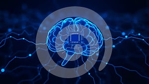 Digital Brain Circuit Board Technology Generative AI