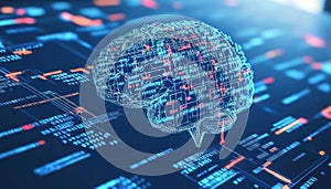 Digital Brain: AI and Neural Network Concept