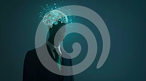 The Digital Brain Concept.AI generated image