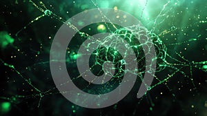 Digital brain creating artificial intelligence network connections