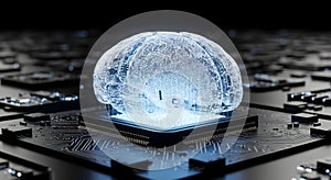 Digital Brain - Futuristic Concept of Artificial Intelligence and Technology