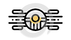 Digital Brain Interface, AI Neural Network Technology Vector, vector design Generative AI