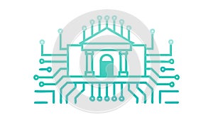 Digital Brain Interface, AI Neural Processing, vector design Generative AI