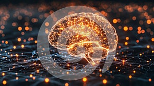 Digital Brain. Intersection Of Biological And Digital Intelligence. Bilateral Neuroconnectivity.