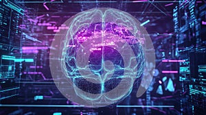 Digital brain processing artificial intelligence data and code